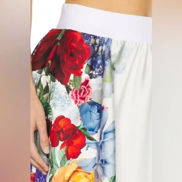 Alice + Olivia Earla Floral Flare Midi Skirt Garden Brunch Size 10 NWT - Picture 14 of 15